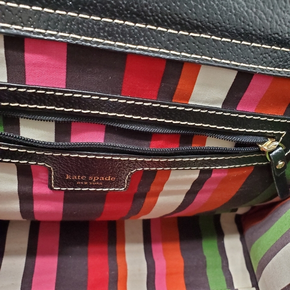 Kate Spade NY Black Leather Tote Handbag - Picture 4 of 8